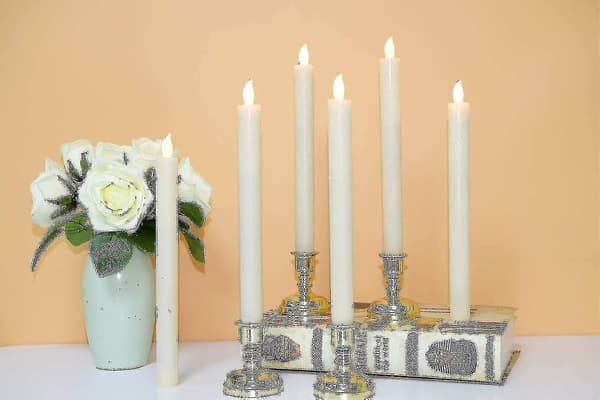 6-paknings batteridrevne LED-lys med fjernkontroll og timer-FX-