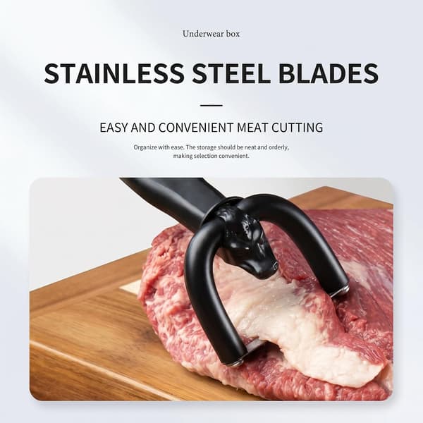 Fat Trimmer for Beef and Pork, Handheld with Ergonomic Handle, Stainless Steel Blade-FX-