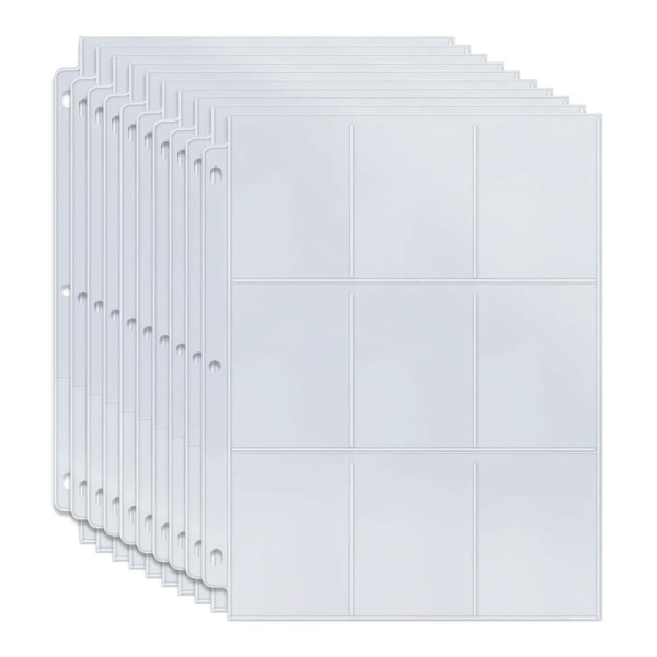 10-pack transparenta 9-ficks samlarkortsfickor-FX-