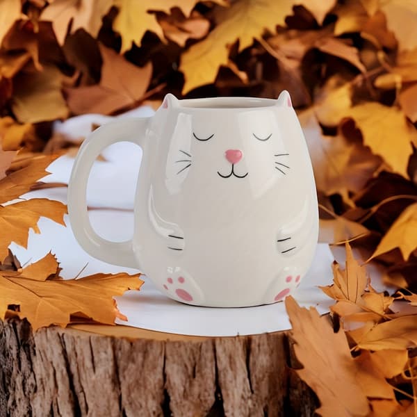 Handmålad keramikmugg med groda, 3D-djurkaffekopp för hem och kontor Yellow Dog