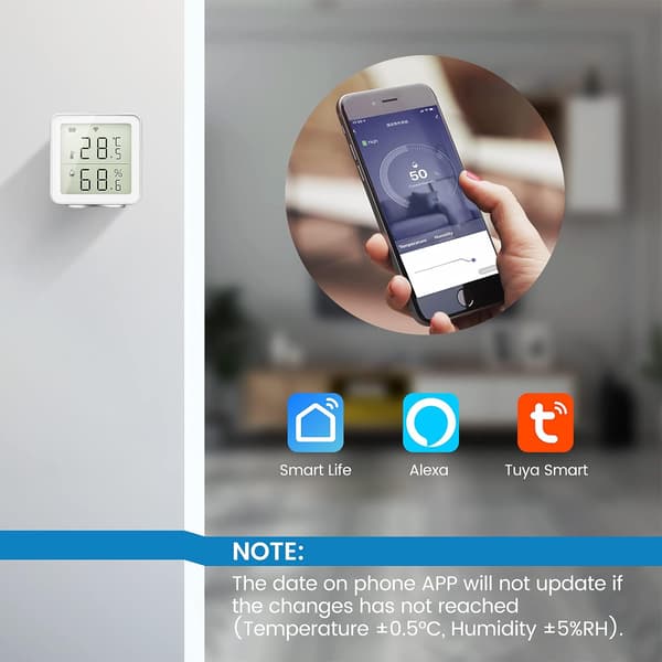 Smart WiFi Termometer Hygrometer med App og Datalogging