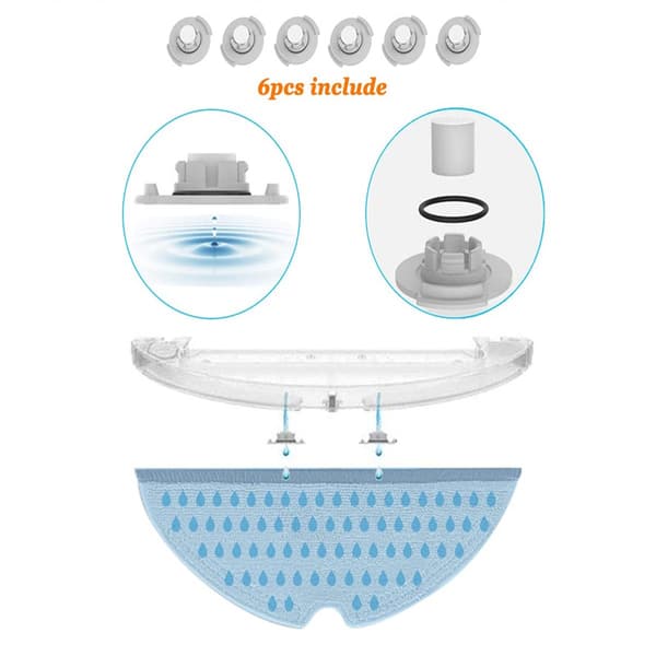 22-delt tilbehørssæt til støvsuger kompatibel med Xiaomi Roborock S5/S6-modeller-FX-
