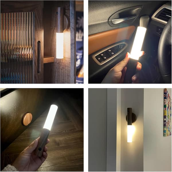 Trådlös LED-vägglampa med rörelsesensor, batteridriven magnetisk belysning