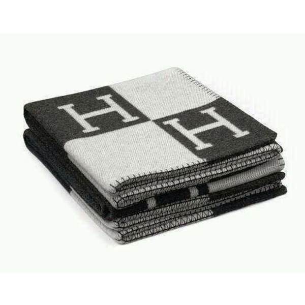 H-filt Puder Kunstig Uld Kashmir Pude Sofa Plaid f- Perf Black white