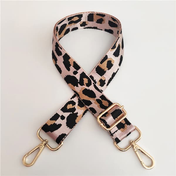 1PC (rosa) Skulderremserstatning Bred Leopard Skulderrem S-FX-