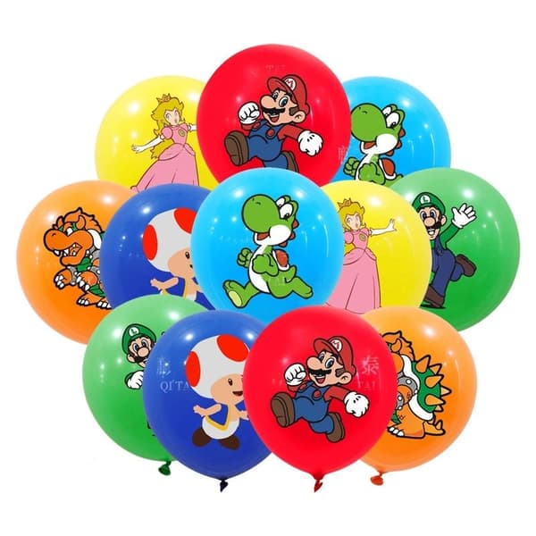 24 kpl Super Mario -ilmapalloja lastenjuhlatarvikkeet koristeet-FX-