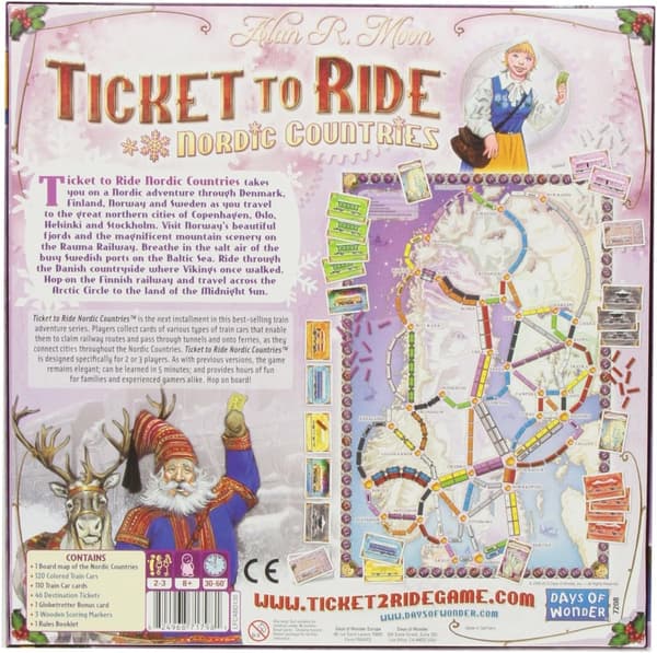 Ticket to Ride Nordic Countries Brettspill for 2-3 spillere, alder 8+-FX-