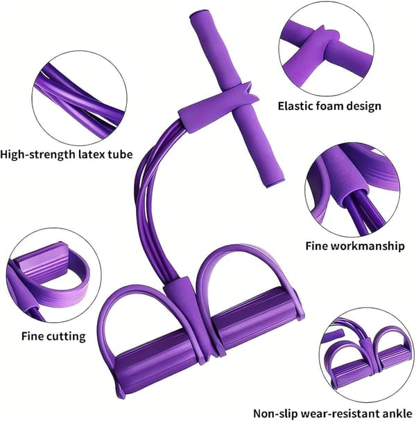 Multifunktionel Spændingsreb | Elastisk Yoga Pedal Puller | Trækreducer | Sit Up Træningsudstyr | Unisex Træning | Modstandsreb Blå-FX- Blue onesize