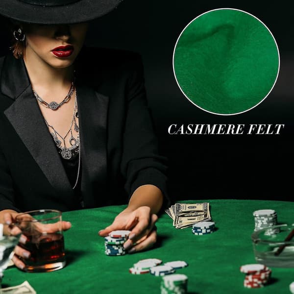 Poker- og bridgebordduk med elastisk duk for bord 36-48 tommer spilltilbehør-FX-