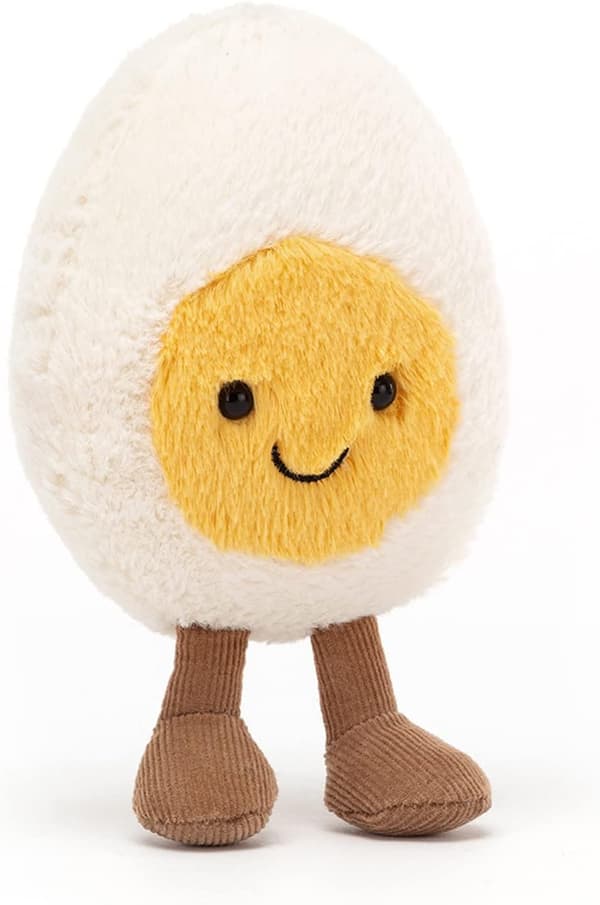 Jellycat Amuseables Happy Soft Boiled Egg Plyslegetøj, 14cm-FX-