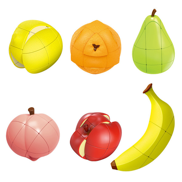 3D Fruktkube 3×3 Sitron Magisk Hastighetskube Barnas Utdanningsleker Puslespillkube Hjernetrim lemon