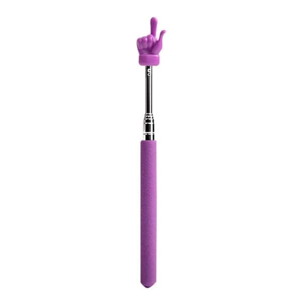 Telescopic Teacher Pointer Mini Hand Stick, Classroom Presentation Tool, Extendable Finger Stick Purple One Size-FX- purple one-size