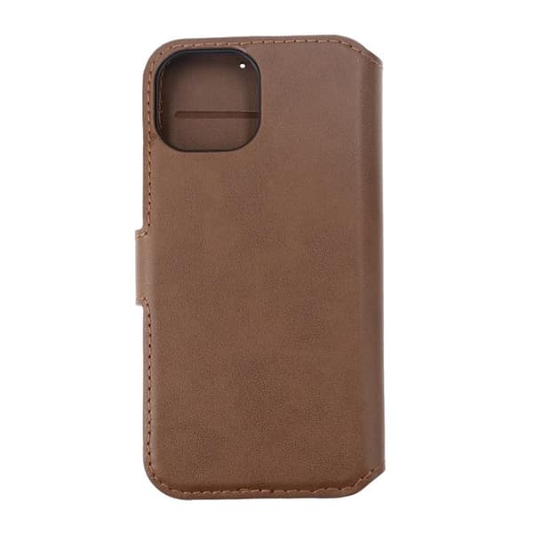 iPhone 15 Lommebokveske Skinn Rvelon - Brun-FX-