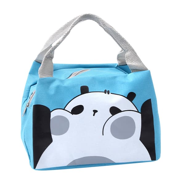 Isolerad lunchväska för flickor (blå panda 21 x 17 x 15 cm), Insul-FX-