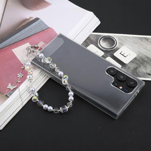 Legering Sommerfugl Perle Armbånd Anti-tabt Telefonkort Snor-FX-
