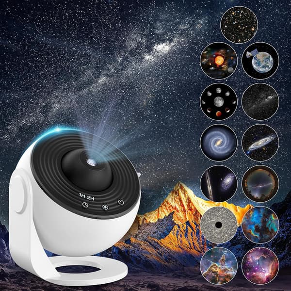 Star Projector Planetarium Projector Star Projector Galaxy Ceiling for Adults with 12 Discs 360° Rotation Night Light for Kids Adults-FX-