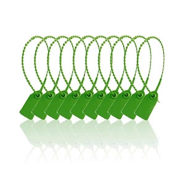 100 Plastic Seals, Numbered Cable Tie Labels, Disposable Self-Locking Signs for Shipping, 250mm-FX-
