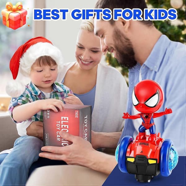 Dansende Spider-Man Robot Sensorisk Leketøy med Blinkende Lys og Musikk, Interaktive Lysende Billeker, Julegaver til Barn Gutter Jenter-FX-