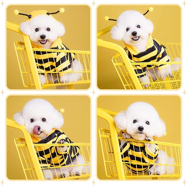 Dog Sweaters, Cat Clothes, Cute Pet Clothes, Warm Sweaters for Small and Medium Pets (S, Yellow Stripes) -FX-