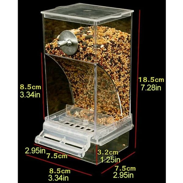 Automatisk stænktæt fuglefoderautomat til undulater og kanariefugle-FX-