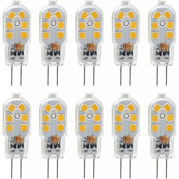 G4 LED-lamper 12V, 1W svarende til 10W halogen, ikke dæmpbar, 10-pak-FX-