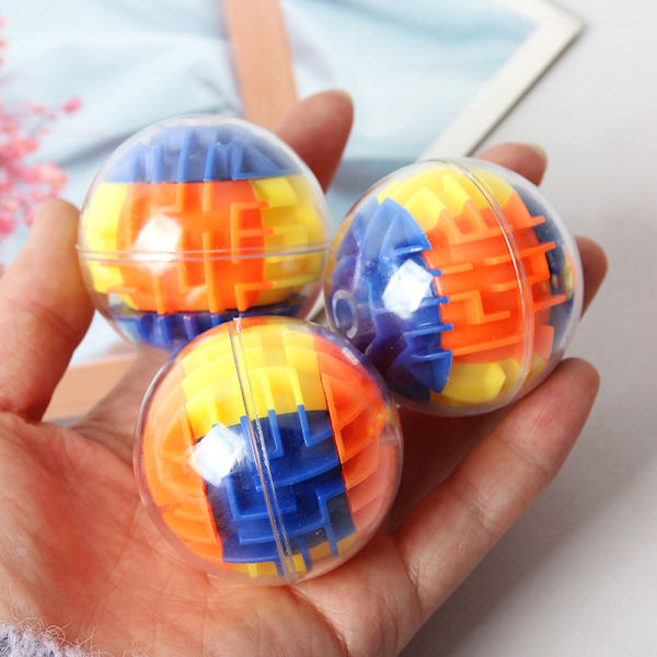 12 st 3D Labyrinth Memory Ball Pussel för Barn-FX-