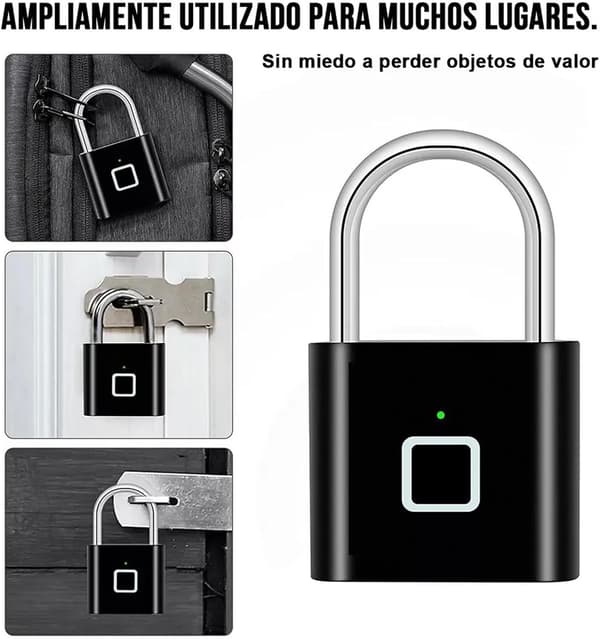 Smart Fingeravtryckshänglås IP67 Vattentätt - USB Uppladdningsbart för Resor & Gym-FX-