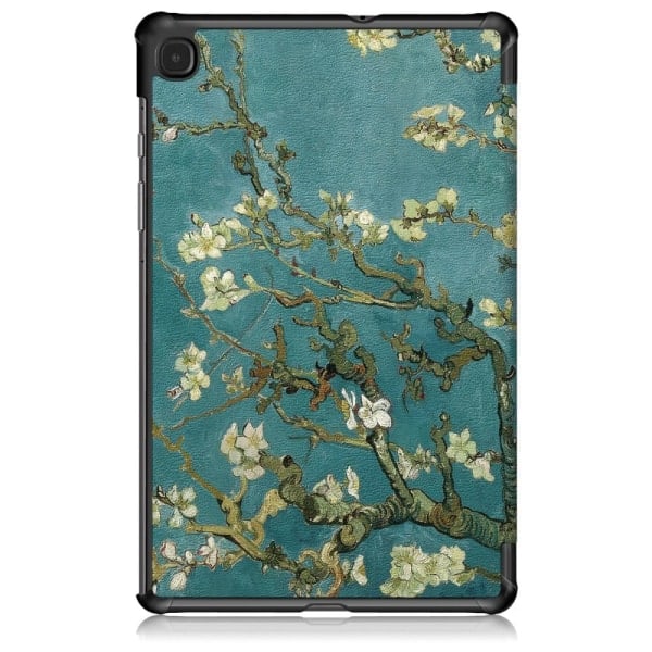 Slim Fit Deksel til Samsung Galaxy Tab S6 Lite - Mandelblomst i Svart【HY】