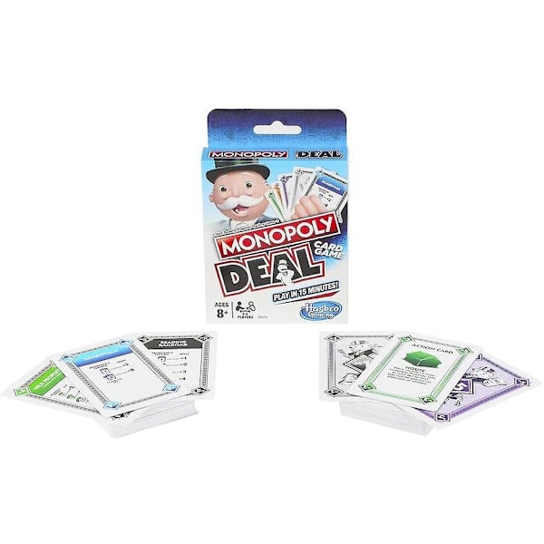 Monopoly Deal Snabbt kortspel för familjer, barn från 8 år och 2-5 spelare