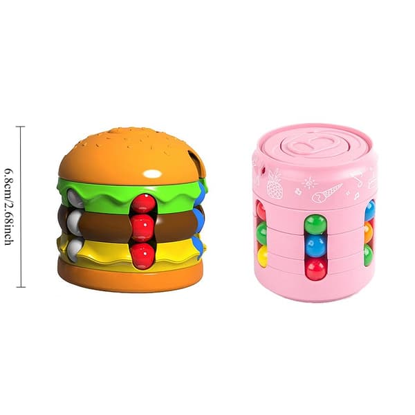 Handhållen Hamburgerpussel - Roterande Kub Fidget Leksak-FX-