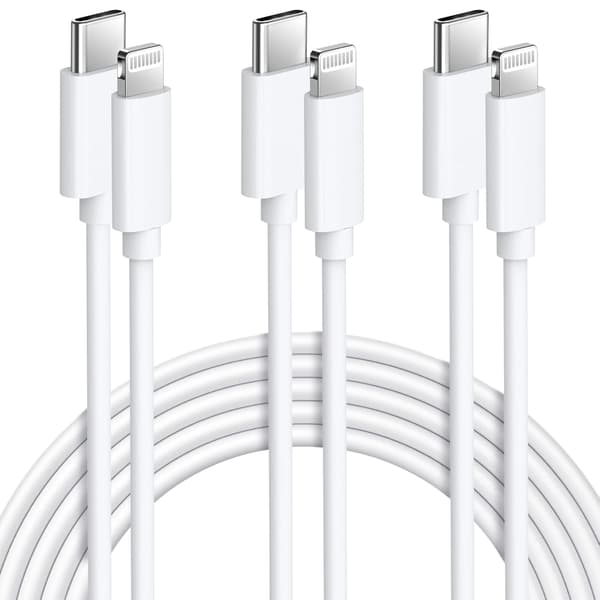 Hurtigopladende iPhone-kabel 3-pak 2M USB C til Lightning MFi-certificeret til iPhone 14 13 12 11-FX-