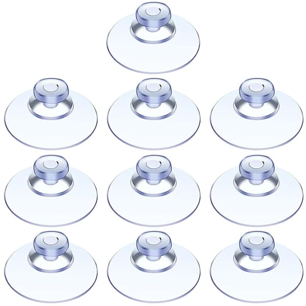 10 Pieces Suction Cups, Suction Cup for Glass Table, Mini Suction Cup, Transparent Suction Cups, Small Suction Cups, for Various Smooth Surfaces, Glass, Ti-FX-