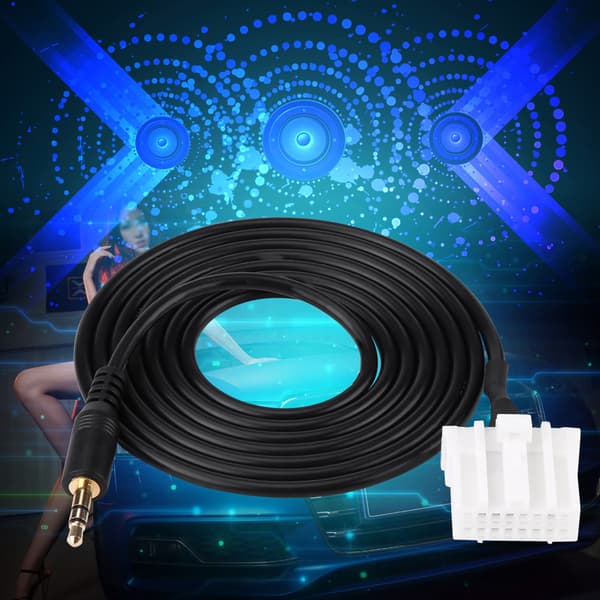 Bilstereo Aux-kabeladapter 3,5 mm Jack CD-gränssnitt för Mazda 2 3 5 6 2006-2013-FX-