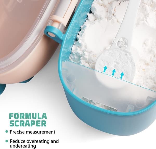 Bärbar Babyformeldispenser med mätsked, 230g kapacitet-FX-