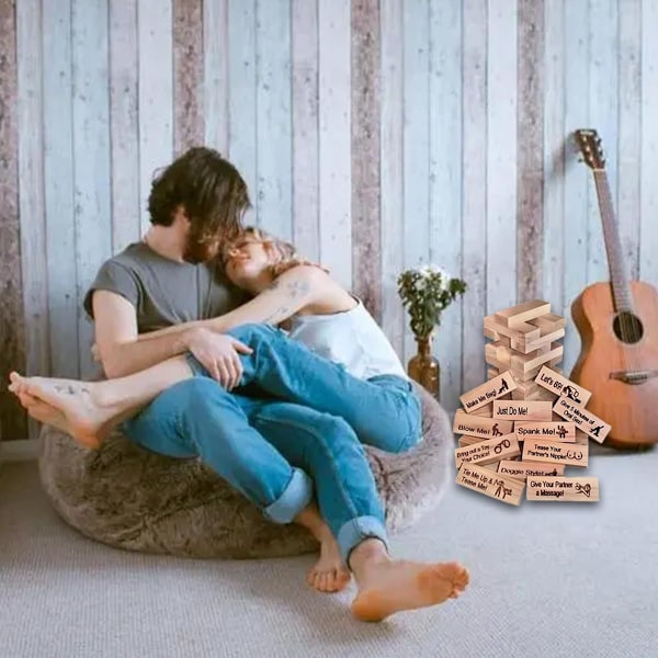 Block Tower Jenga -peli pariskunnille - Pinoamispeli aikuisille