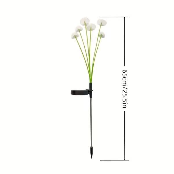 Solcellsdriven svampmanet trädgårdslampa, IP65 vattentät, plast, 8 LED Warm 8 LEDS