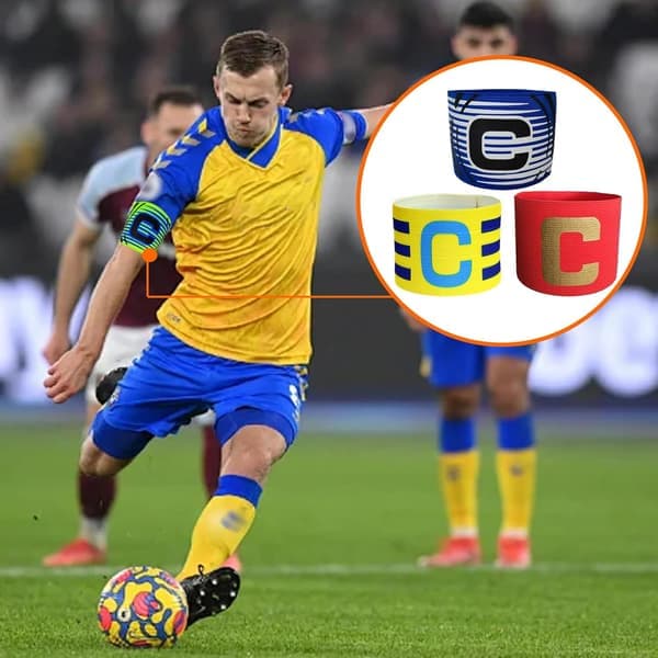 6 stk. anførerbind, justerbart anførerbind til fodbold for børn og voksne, flerfarvet elastisk sportsbind i polyester-FX-