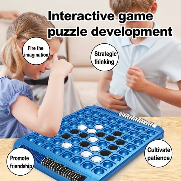 Sort og hvidt skakbrætspil til børn fra 3 år+-FX-