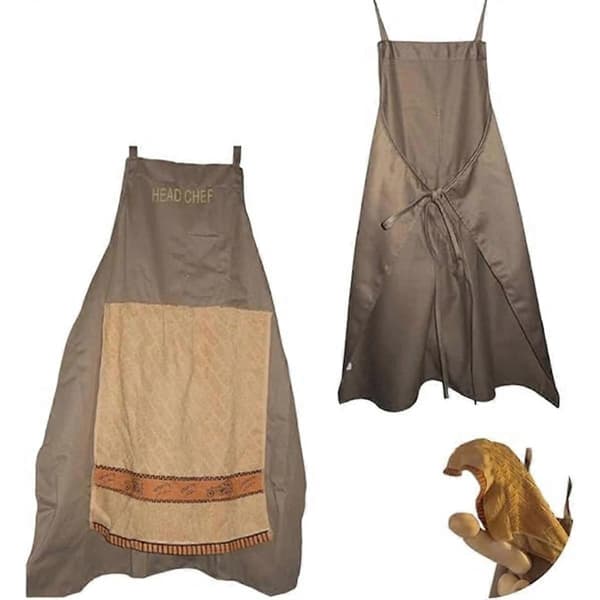 Kockens busförkläde 2025 - Ultimat rolig skämtpresent för män med dold överraskningsficka för köksbus & practical jokes-FX-
