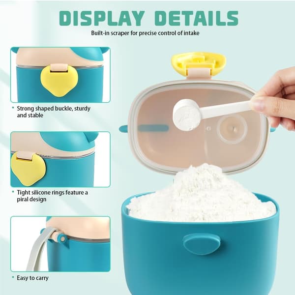 Bärbar Babyformeldispenser med mätsked, 230g kapacitet-FX-