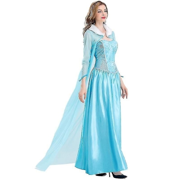 Frozen Voksen Kvinde Prinsesse Elsa Kostume Jul Cosplay Fancy Dress Outfit 3XL