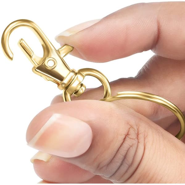 Swivel Snap Hooks Keychains with Chain and Open Jump Rings for Lanyard Sewing Projects Material Crafts-FX-