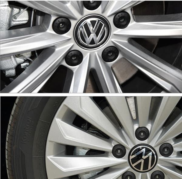 Passer Volkswagen 5-eiket navkapsel dekklogo 135mm (4 stk)-FX-