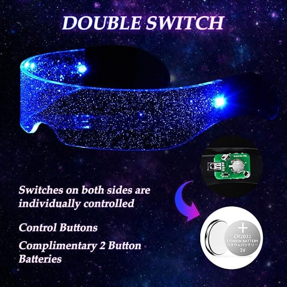 Valaisevat lasit, LED-lasit, Cyberpunk LED-lasit, F-FX-