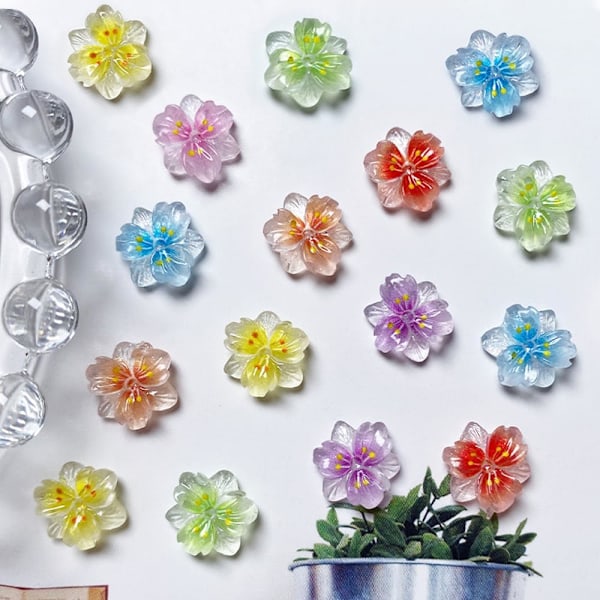 50 st 3D Blommor för Naglar Berlocker Is Transparenta Blommor Nagelberlocker Blommor Nagelkonst Berlocker Självlysande Blommor Berlocker {HH}