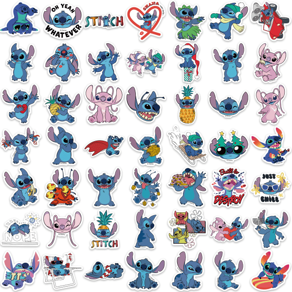 Sarjakuva Lilo ja Stitch Graffiti DIY Vedenpitävä Tarra 100 kpl-FX-