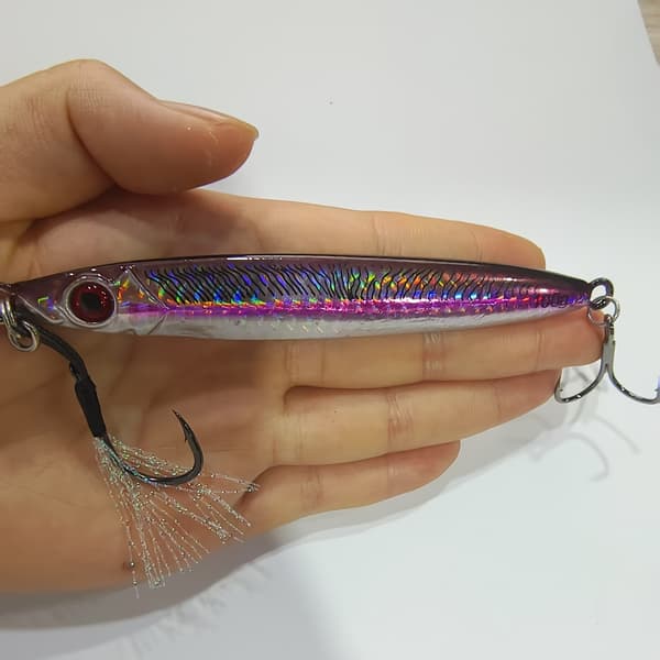 PROBEROS 5st Blandade Lysande 3D Snabba Fiskedrag 0.74oz/21g Mixed Color