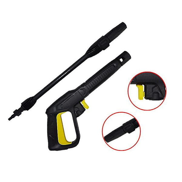 Kompatibel sprøjte og sprøjtelanse kompatibel med Karcher K2 K3 K4 K5 K6 K7 højtryksrenser, kompatibel hurtigkobling vandstrålesprøjte kompatibel Kar