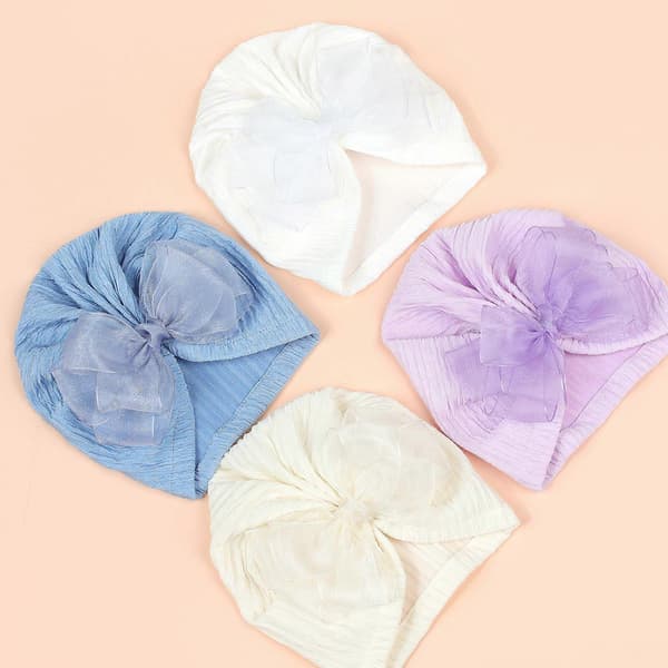 Moderne hat elegant børnehat åndbar hat justerbar børnehat enkelt design hat til små børn 1-6 år hvid-FX-