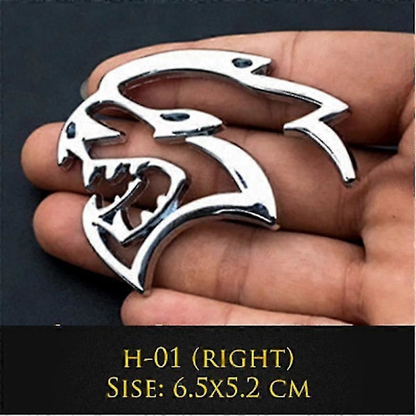 3D Metall Hellcat Bil Logo Dør Skjerm Side Dekaler Badge Dekor Bakluke Emblem Klistremerke For Dodge Challenger Jeep LGL-JK- H-02
